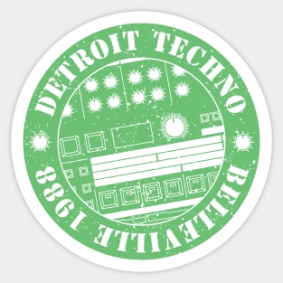 909 Drum Machine Detroit Techno Sticker